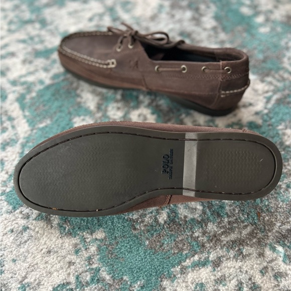 MENS POLO RALPH LAUREN LEATHER BOAT SHOES SIZE 12